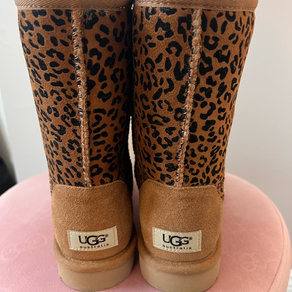 UGG Tan and Black Animal Print Boots